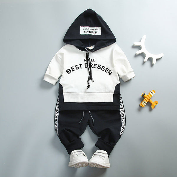 Baby's Hooded Sweatshirt And Sweatpants Suit