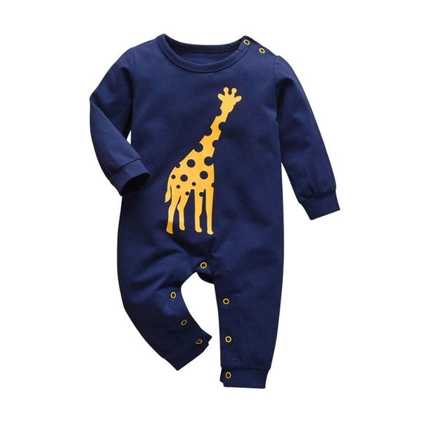 Baby Boys Girls Romper Cotton Long Sleeve Yellow Giraffe Jumpsuit Infant Clothing Autumn Newborn