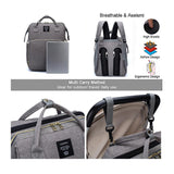 New Backpack with Portable Crib Nappy Bag Multifunctional Folding Maternity Nursing Organizer