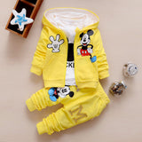 Hot Sale 2016 Autumn Baby Girls Boys Clothes Sets Cute Infant Cotton Suits Coat+T Shirt+Pants Casual Kids Children Suits