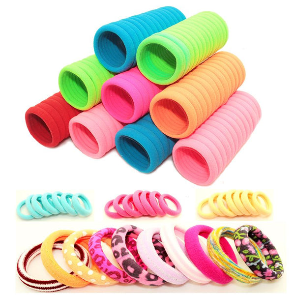 YWHUANSEN 40pcs/lot 2-3cm Hair Accessories Scrunchy Elastic Hair Bands Girls decorations Headdress acessorios Gum for hair ties