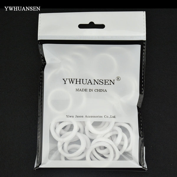 YWHUANSEN 40pcs/lot 2-3cm Hair Accessories Scrunchy Elastic Hair Bands Girls decorations Headdress acessorios Gum for hair ties