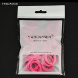 YWHUANSEN 40pcs/lot 2-3cm Hair Accessories Scrunchy Elastic Hair Bands Girls decorations Headdress acessorios Gum for hair ties