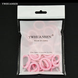 YWHUANSEN 40pcs/lot 2-3cm Hair Accessories Scrunchy Elastic Hair Bands Girls decorations Headdress acessorios Gum for hair ties