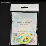 YWHUANSEN 40pcs/lot 2-3cm Hair Accessories Scrunchy Elastic Hair Bands Girls decorations Headdress acessorios Gum for hair ties