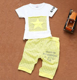 Baby boy clothes 2017 Brand summer kids clothes sets t-shirt+pants suit clothing set Star Printed Clothes newborn sport suits