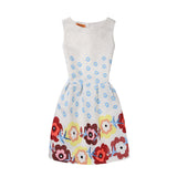 Summer Girls Dress With Butterfly Floral Print