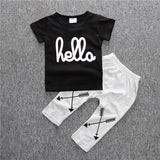 BCS177 Summer Kids Clothes Sets Short Sleeve Boy T-shirt Pants Suit Clothing Set Newborn Sport Suits Children Baby Boy Clothes