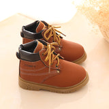 Winter  Leather Snow Boots For Girls and Boys With Warm Plush