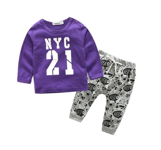 New style letter printed casual baby boy clothes baby newborn baby clothes